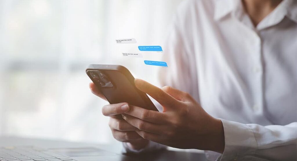 Person using a smartphone